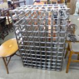 A large 96 bottle cellar wine rack