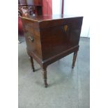 A George IV inlaid mahogany wine cooler