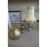 Three table lamps