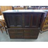 A Victorian mahogany office cabinet