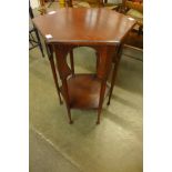 An Arts and Crafts mahogany hexagonal occasional table, attributed to Liberty & Co.