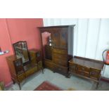 An Edward VII mahogany three piece bedroom suite