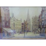 Charles A. Paulden, Old Exchange, Nottingham, 20 x 27cms, framed
