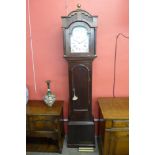 An oak 8-day longcase clock