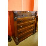 A Victorian Scottish mahogany chest of drawers