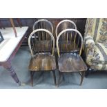 A set of four Ercol kitchen chairs