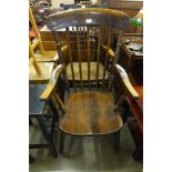 An elm and beech farmhouse chair