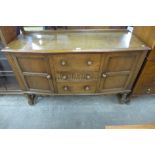 An oak sideboard