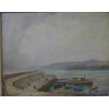Fred Darking (1911-1999), Misty Morning, New Quay (Cardiganshire), oil on board, 44 x 56cms, framed
