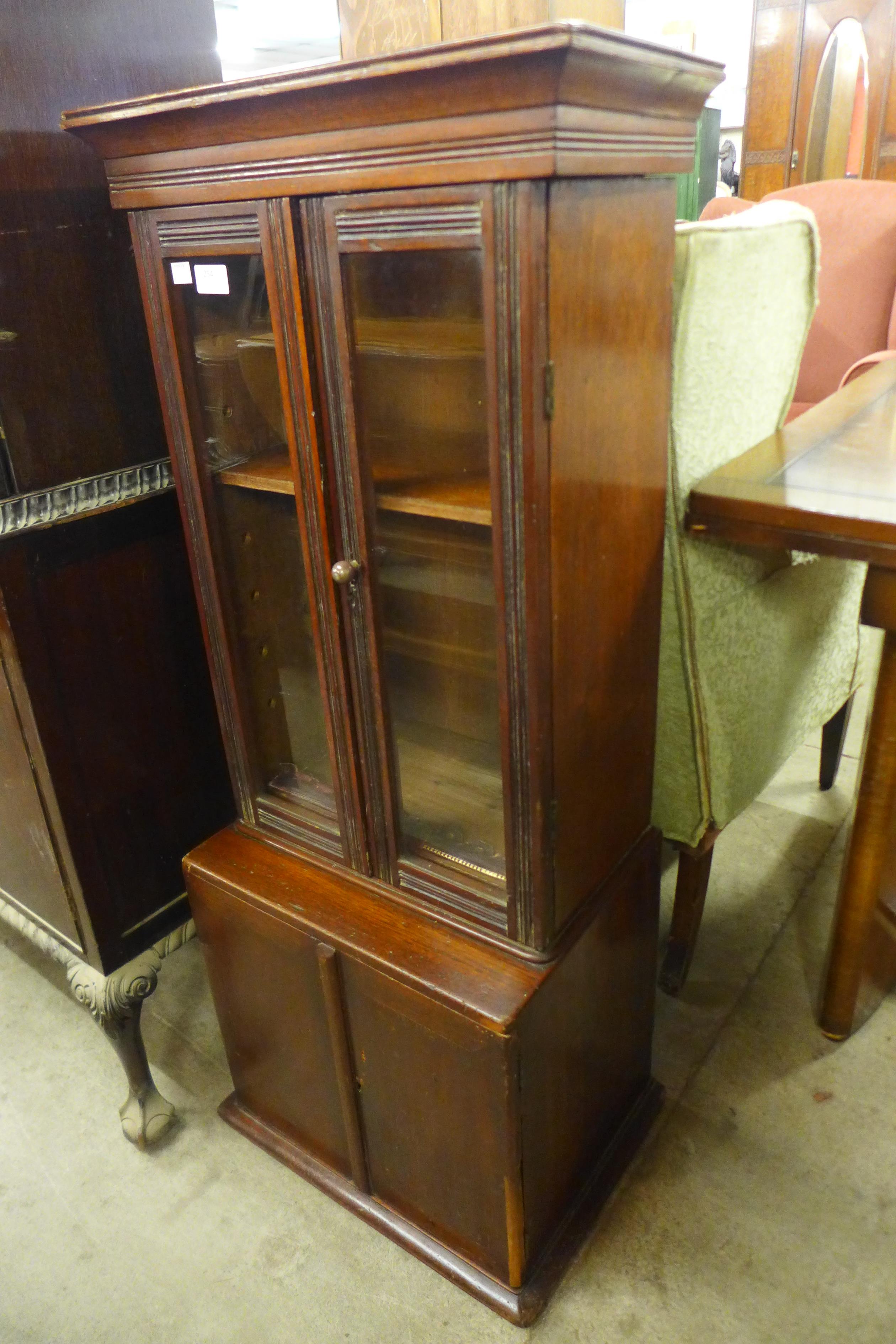 A small Victorian mahogany cabinet