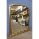A Victorian giltwood overmantel mirror, 118 x 104cms