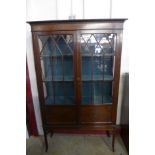 An Edward VII mahogany two door display cabinet