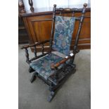 An early 20th Century American mahogany child's rocking chair