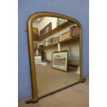 A Victorian giltwood overmantel mirror, 117 x 117cms
