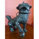 A Chinese bronze dog of foo