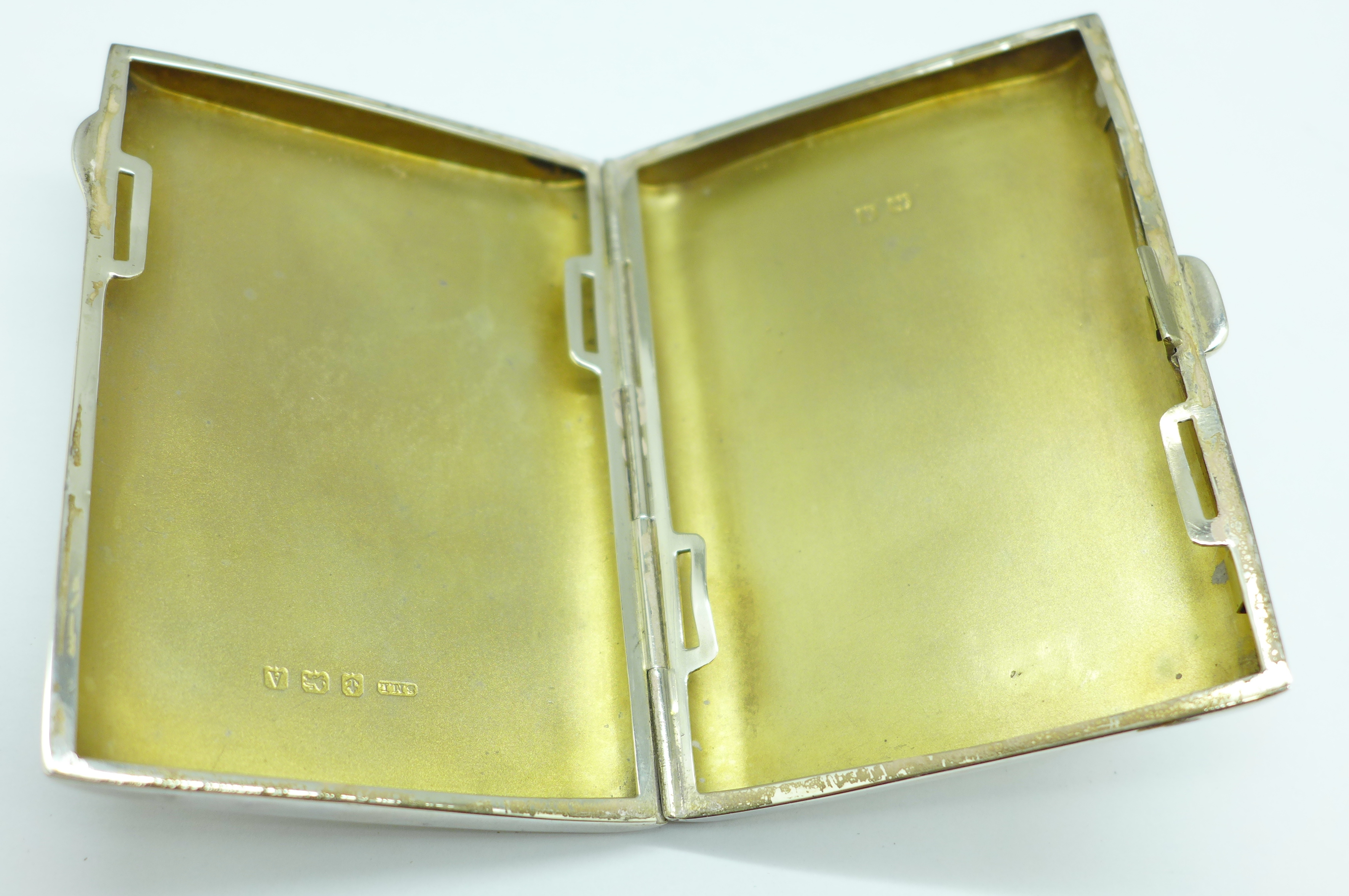 A silver cigarette case, 72.9g - Image 4 of 4
