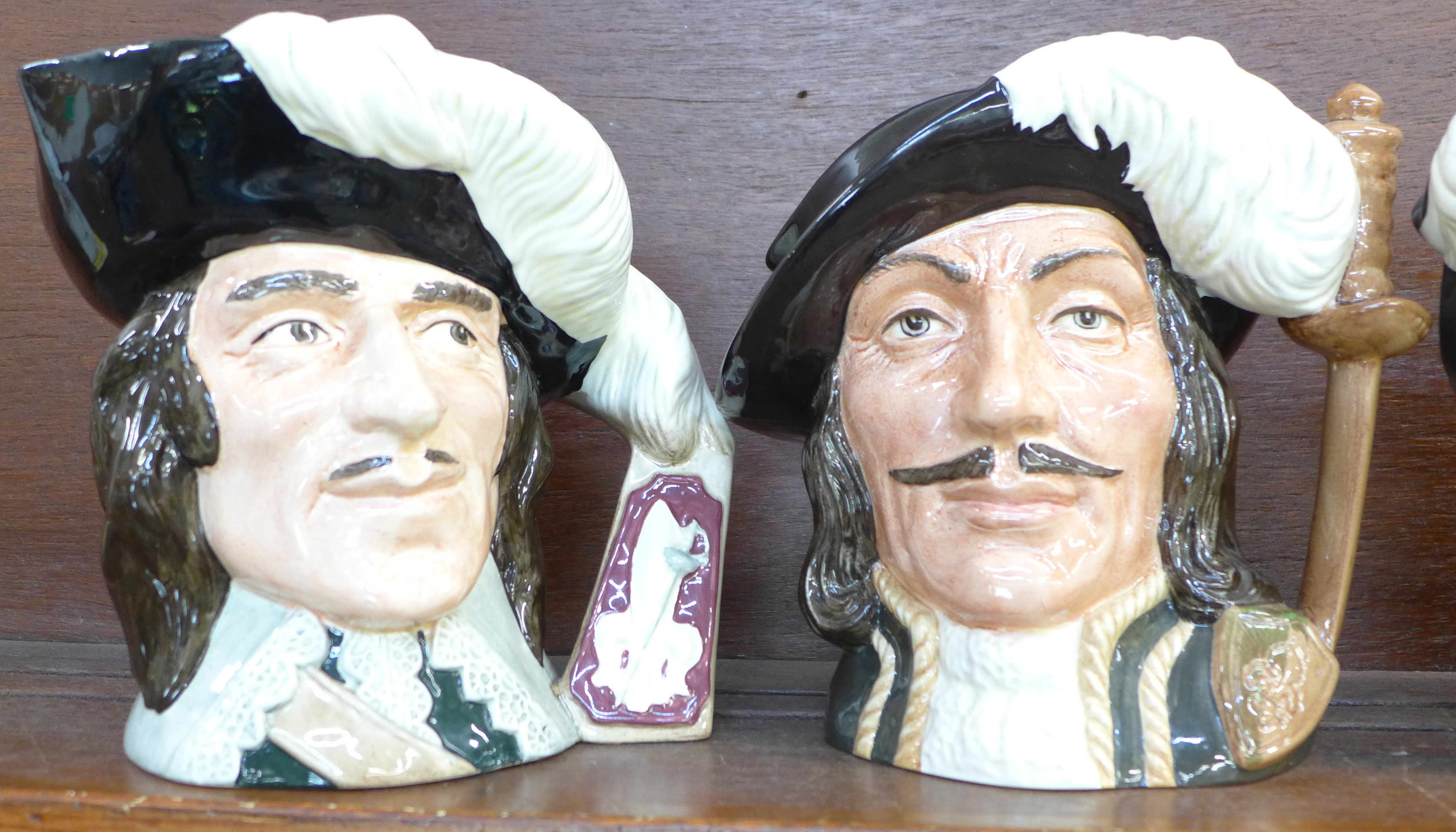 Four Royal Doulton large character jugs, The Three Musketeers, Porthos, Aramis and Athos, and D' - Image 2 of 4