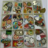 A collection of pin badges, 1980's and later
