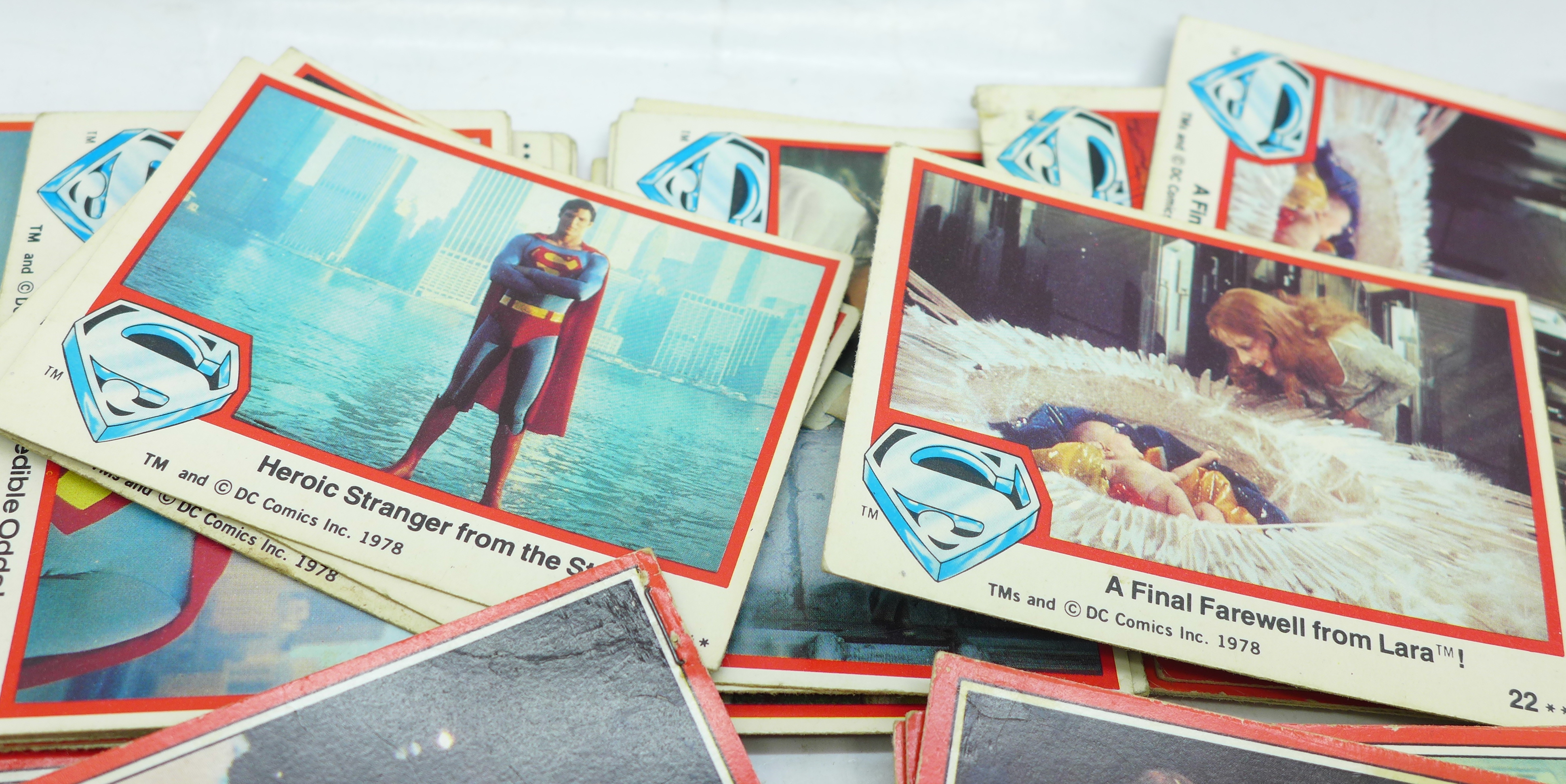 Superman The Movie chewing gum cards including picture backs (76) and Star Wars red (34) - Image 2 of 4