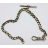 A silver Albert chain, 22g