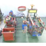 Two large Meccano constructed displays