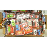 A box of Tesco Home Brand die-cast model vehicles, all packaged