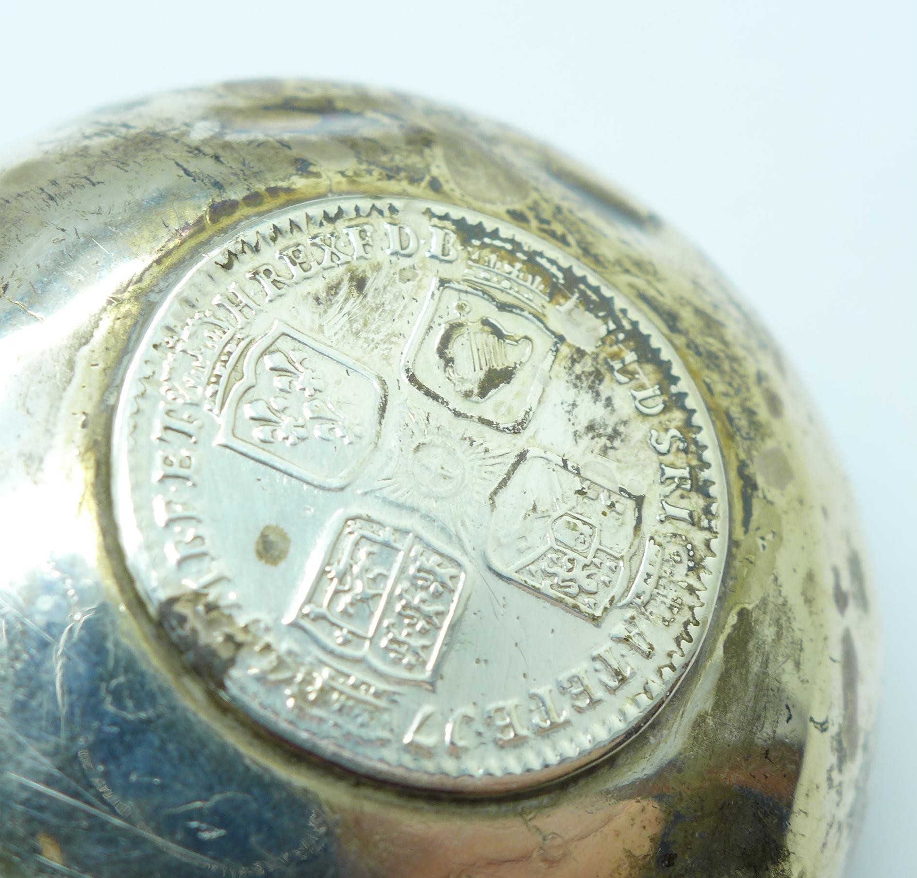A toddy ladle with baleen handle and a part ladle inset with a George II coin - Image 8 of 8