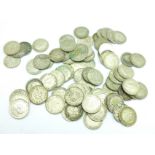 Approximately 75 pre 1947 threepence coins, 105g