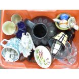 A collection of china and glass including Goebel, Wade, etc. **PLEASE NOTE THIS LOT IS NOT