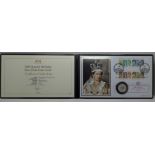 A 2020 "Queen's Birthday" fine silver coin cover £20 brilliant uncirculated 999.9/fine silver,