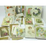 Approximately 75 Victorian and later greetings cards
