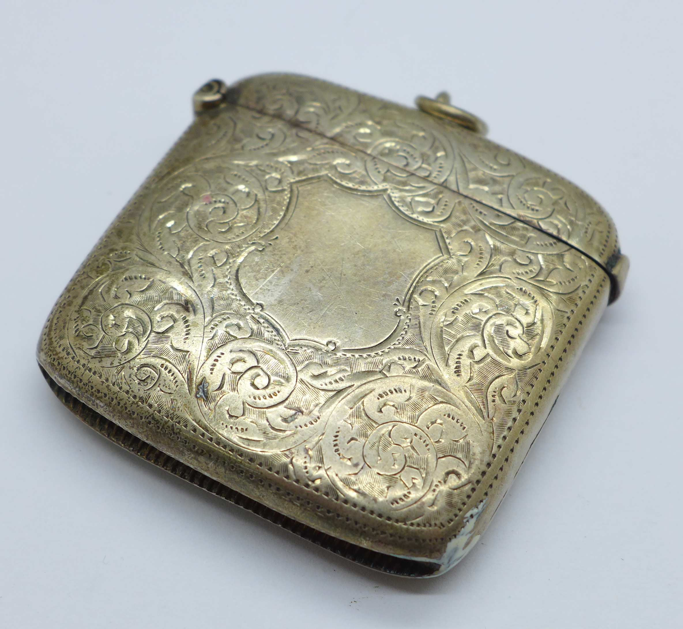 A silver vesta case, Chester 1903