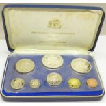 Coins; First National Coinage of Barbados Proof Set, (ten dollar coin in .925 silver, five dollar