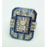 A large Art Deco style dress ring, N