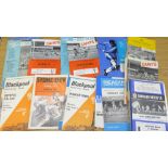 Football programmes; forty-six pre 1970 programmes from a variety of clubs