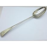 A George III silver basting spoon, London 1792, 92g