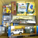 Corgi, RMZ City and Burago die-cast model vehicles, boxed