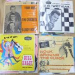 Rock n Roll EP records including Bill Haley, Buddy Holly, Everly Brothers, The Crickets, etc. (22)
