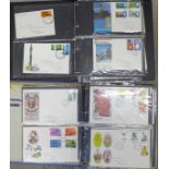 Two albums of First Day Covers, 1965-1974 (77) and 1975-1990 (104)
