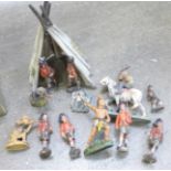 Elastolin toy models, soldiers, Wild West, etc.