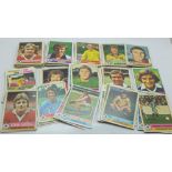 Football cards, Topps Chewing Gum, red back, 1970's (104)