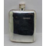 A silver Elkington & Co. hip flask, Sheffield 1992, 273g