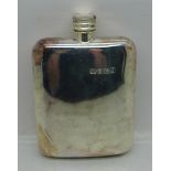 A silver Elkington & Co. hip flask, Sheffield 1992, 274g