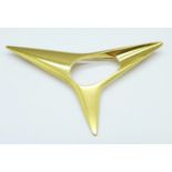 An 18ct gold Georg Jensen Henning Koppel splash brooch, marked HK and 1342, London import mark for