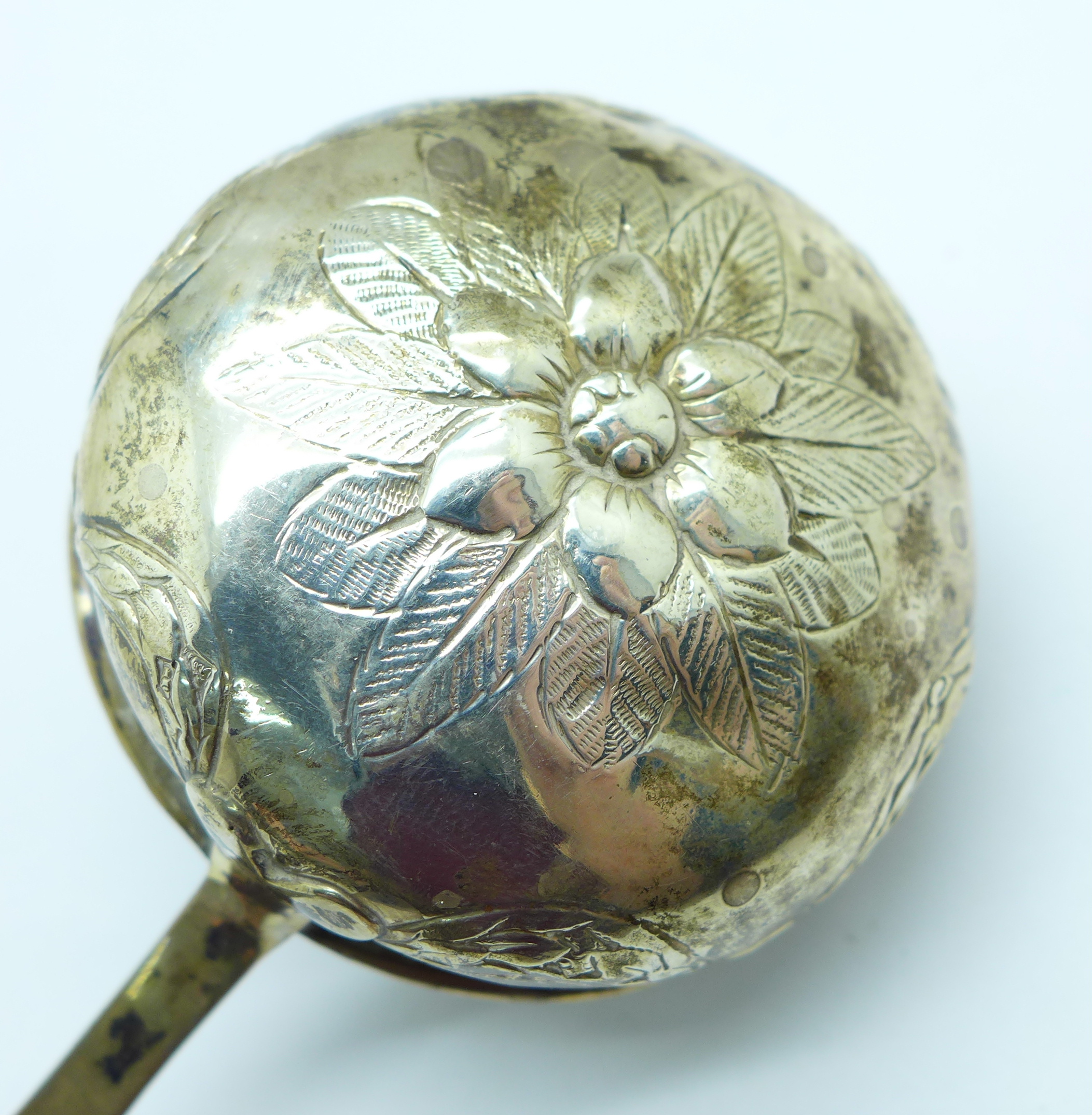 A toddy ladle with baleen handle and a part ladle inset with a George II coin - Image 5 of 8
