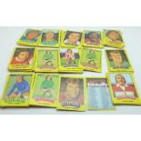 A&BC chewing gum cards, pink back football cards, (102)