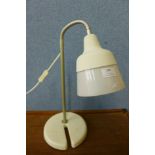 A white desk lamp