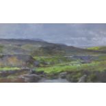 Thomas William Hammond (1854-1935), river landscape, pastel, 24 x 42cms, framed