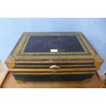 A 19th Century black and gilt Diamond Jubilee Patent Dispatch Box, by Allibhoy Vallijee & Sons,