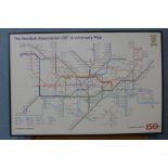 A Football Association 150th Anniversary Transport for London map, framed